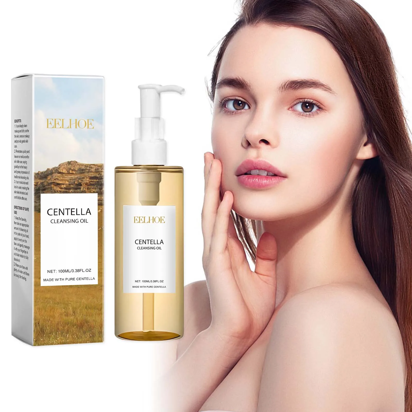 Cleansing oil Centella Cleansing Oil Gentle Facial Makeup Remover Vitamin E Moisturizing Face Refresher Cleaning Oil Cleaning Nose Pores