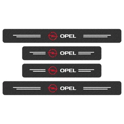Car Door Sill Protector Stickers - Anti - Scratch Carbon Fiber Decal (Opel - 4pcs)
