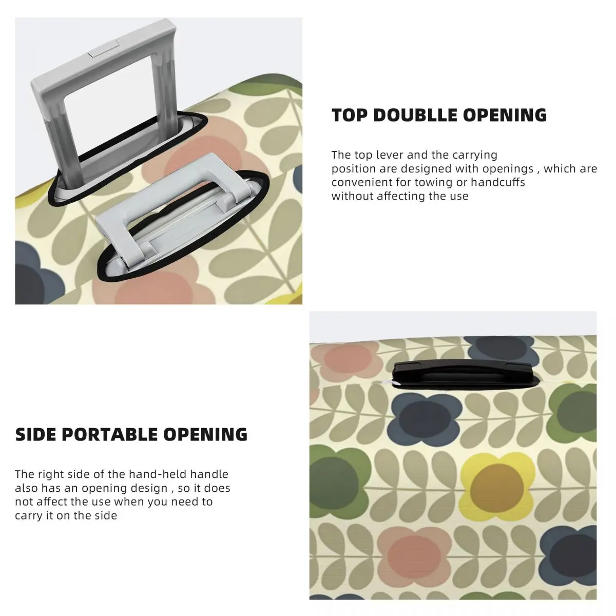 Orla Kiely Suitcase Cover Flower Print Travel Flight Practical Luggage Accesories Protection