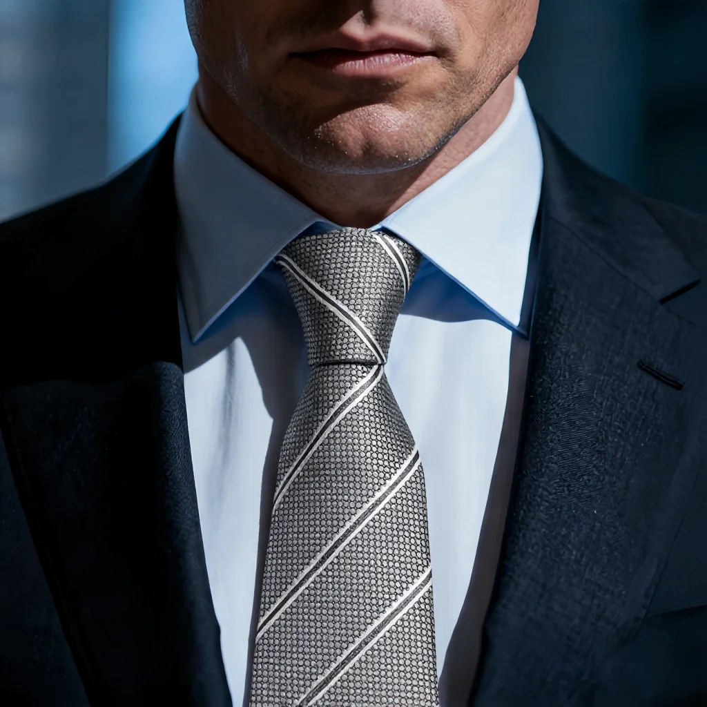 Luxus 8CM Streifen Dunkel Muster Herren Krawatte Für Mann Bräutigam Jacquard Gewebte Krawatte Für Business Hochzeit Party – Detail 10