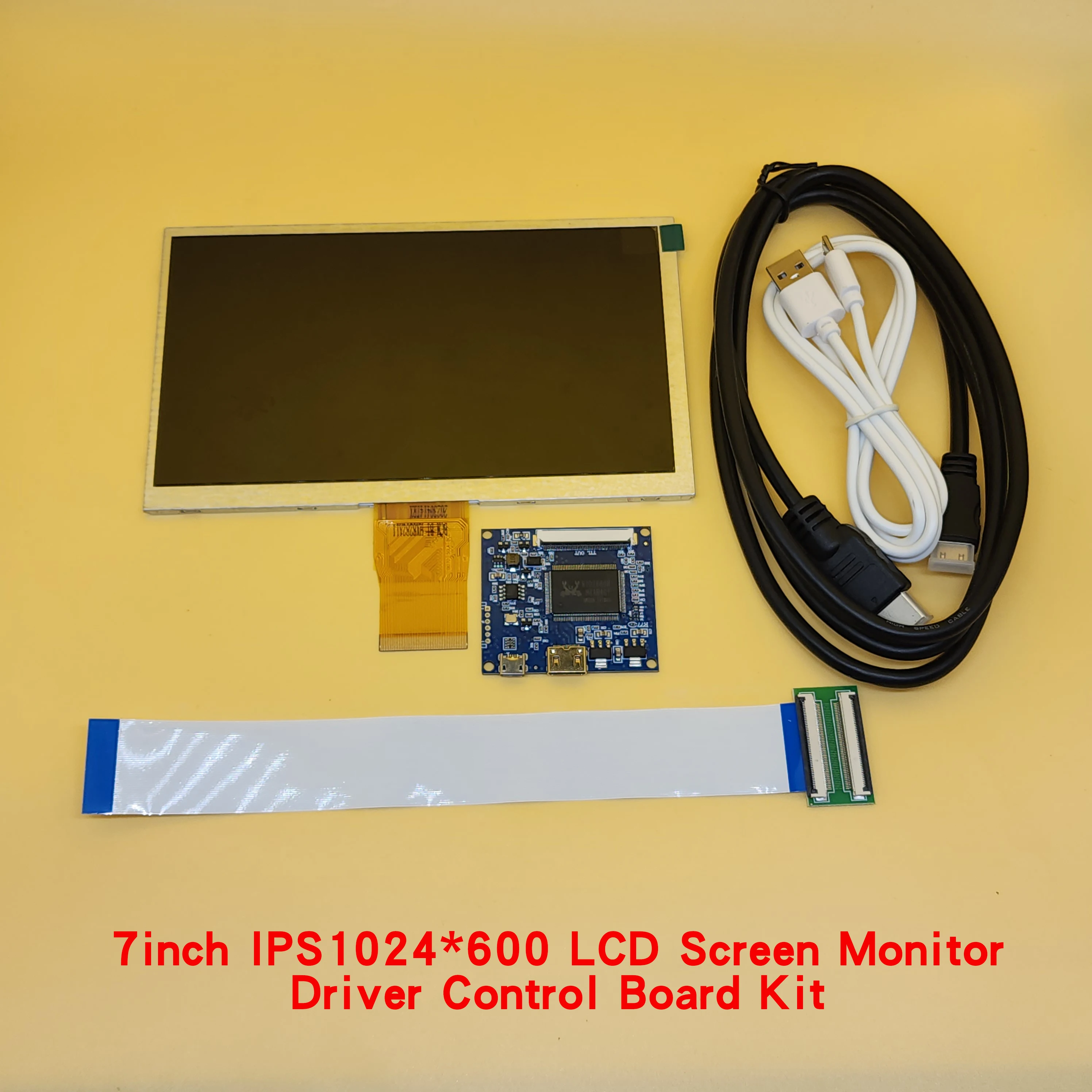 7InchIPS1024600LCDScreenDisplayMonitorDriverControlBoardKit