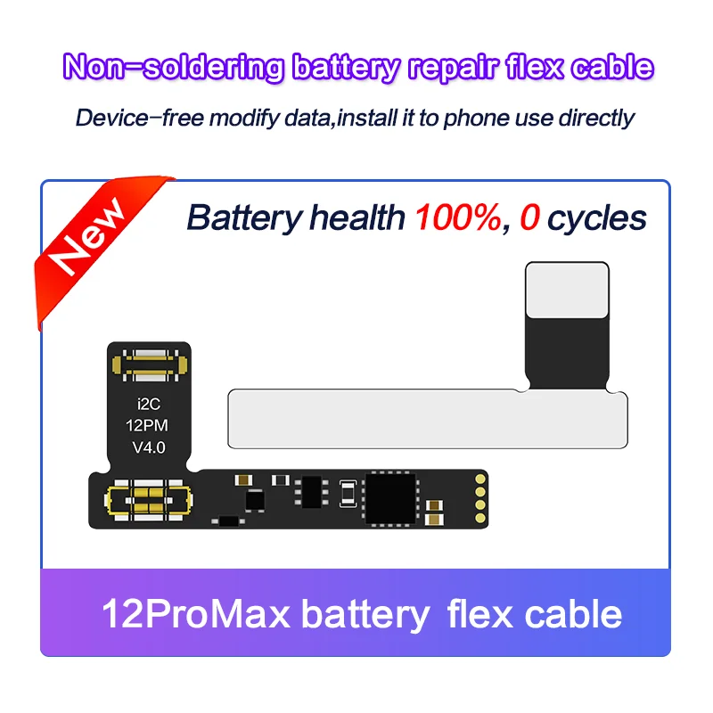 i2C 비 납땜 배터리 수리 FPC Flex For iPhone 15 14 13 12 11 Pro Max i2c I6S BR-13 KC01 KC02S KC03 태그 케이블 교체