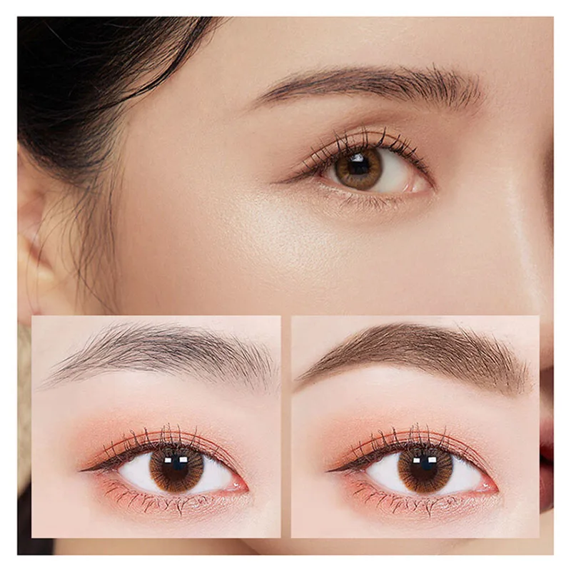 HAOZHUANG 5 Color Eyebrow Pencil Fog Feeling Hard Core Brown Black Soft Brush Wood Machete Eyebrow Enhance Wholesale Free ship 3