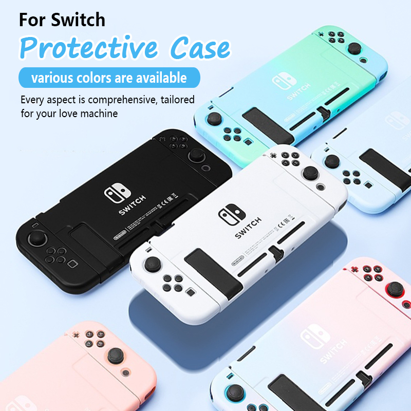 For Nintendo Switch Protective Case Film Rocker Cap Handle Case NS Accessories For Switch Base Hard Case Skin-friendly Gradient