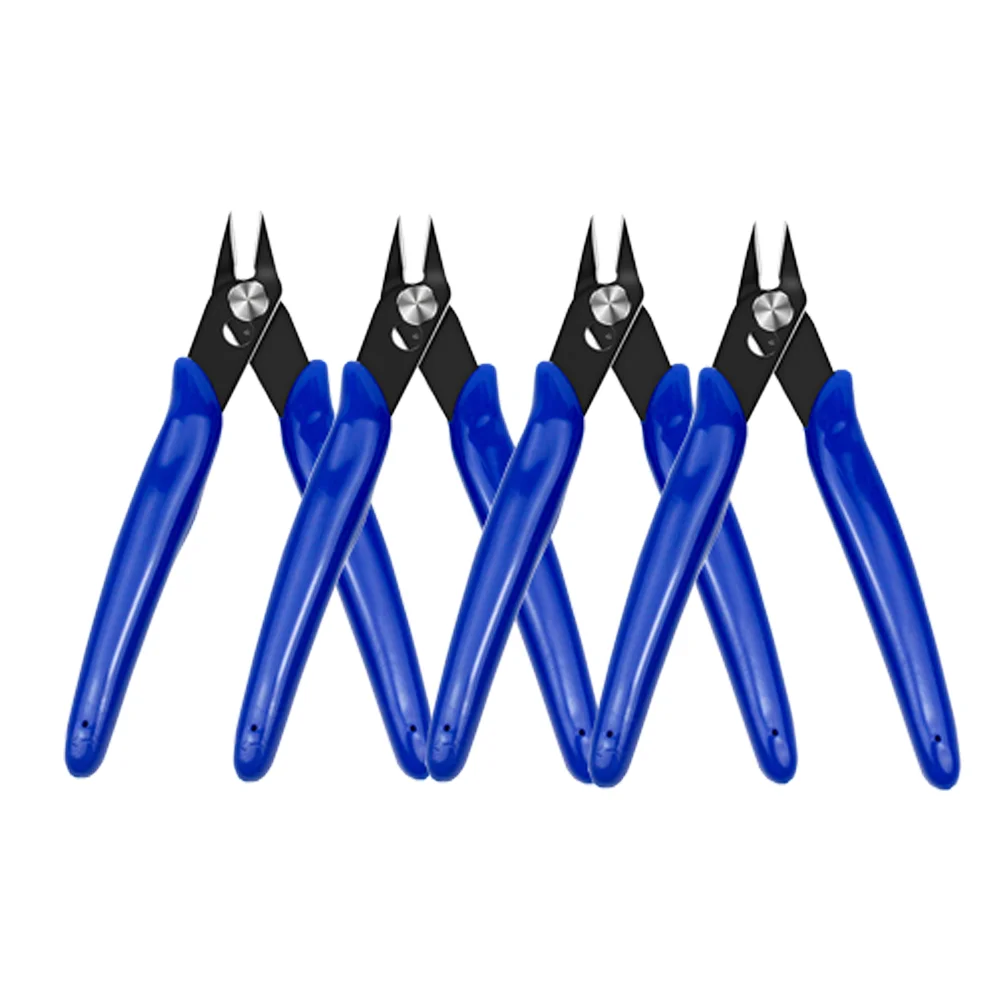 Blue Handle 170 Electronic Pliers Industrial Nozzle Plastic Diagonal Pliers Model Trimming Cutting Hand Moving Tool