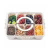 Divided Serving Tray with Handle, 8 Compartments Snack Box for Candy, Nuts, Cookies, Fruit, Snacks, Party Favor, Wedding 1