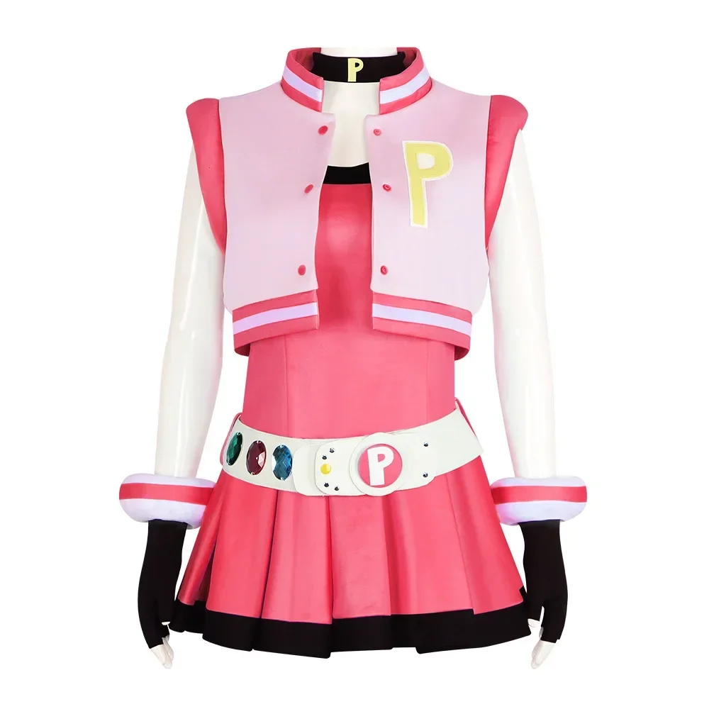 Anime Powerpuff Girls Cosplay Costume Blossom Buttercup Bubbles Adult Women Dress Suit Uniform Halloween Outfit Party