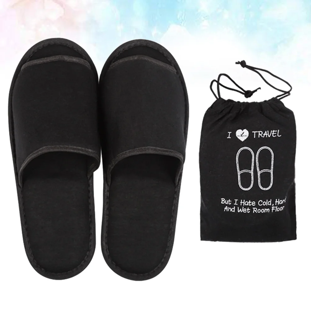 Slippers Travel Slipper Hotel Footwear Foldable Open Knitted Sandals Folding Portable Cotton Spa Airplane Toe Lightweight travel slippers