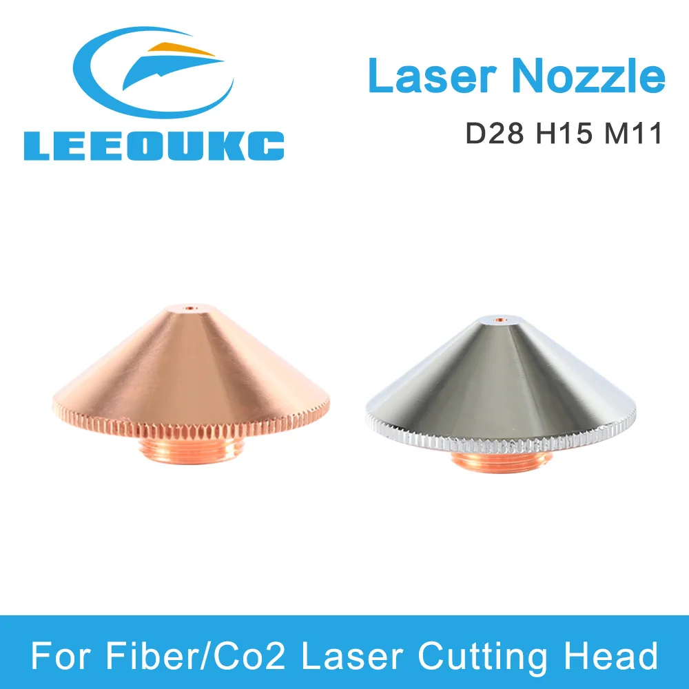 

LEEOUKC Laser Nozzle Single Double Layer Dia.28mm Caliber 0.8-5.0mm P0591-571-00001 Used For WSX Fiber Laser Cutting Head