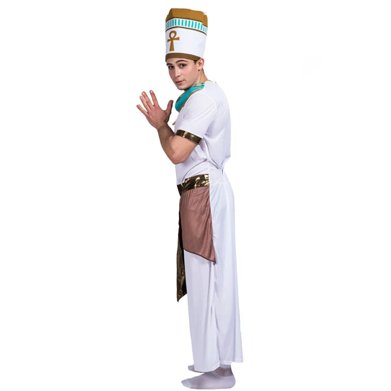 

Man Pharaoh of Egypt Cosplay Adult Halloween Egyptian Traditional King Costumes Carnival Purim Parade Role Play Show Party Dress