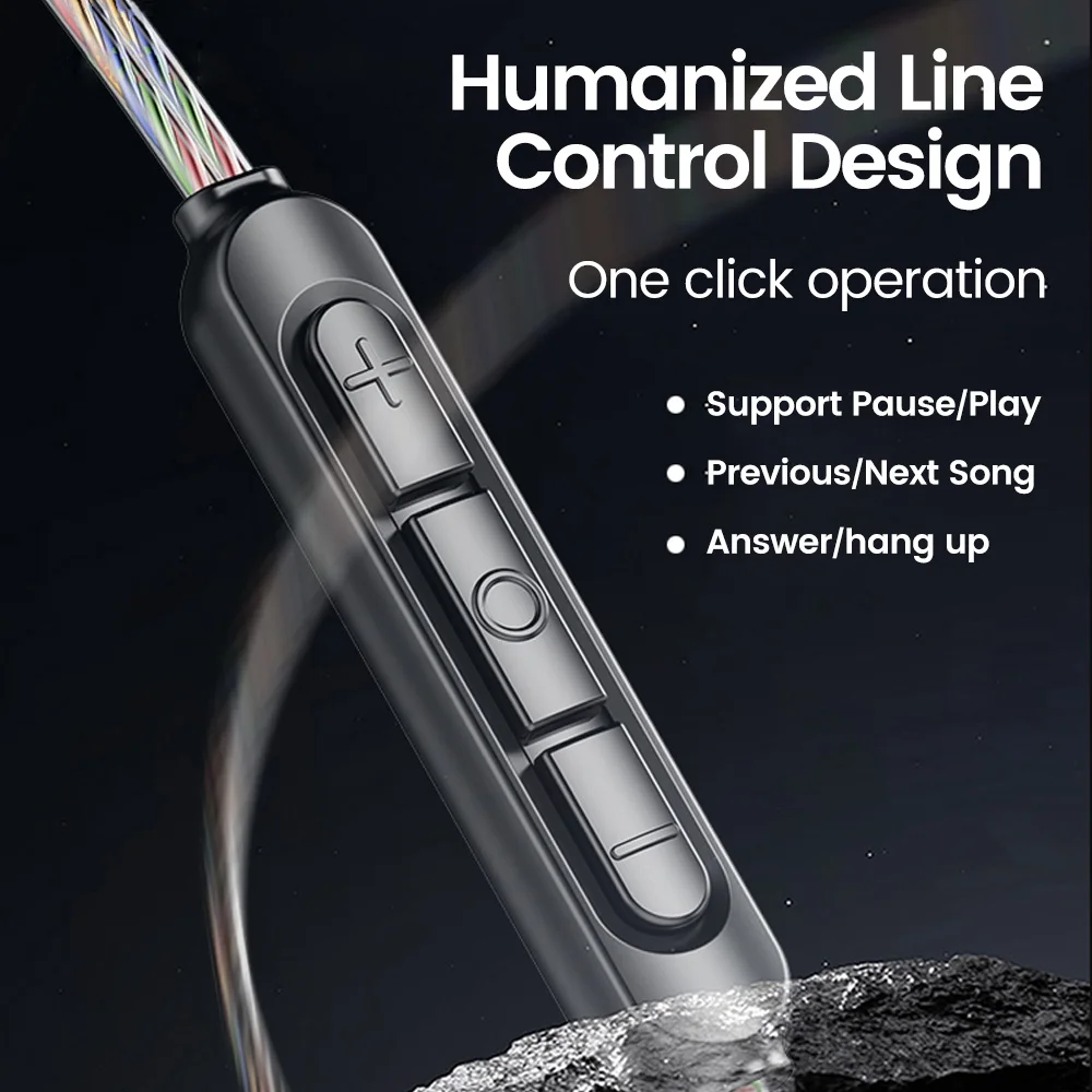 Gaming wired headphone type-c/3.5mm AUX/HiFi stereo in-Ear Earbuds Sports DJ Music Bass headset with Mic for PC Xiaomi Samsung 6