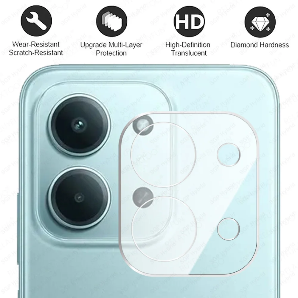 2Pcs 3D Clear Camera Glass Protector For Xiaomi Redmi 15C Redmi15C Redmy 15 C C15 4G 5G HD Back Lens Case HD Phone Camera Cover 2