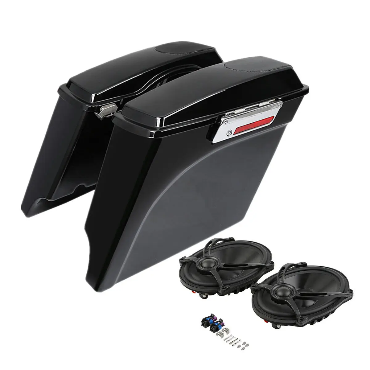 Motorcycle 5'' Stretched Extended Saddlebag Speaker For Harley Touring