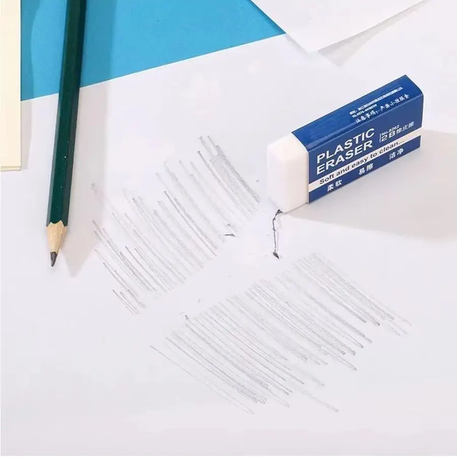 학생용 지우개, 흰색 드로잉 지우개, 미술용 지우개, 흔적 없이 깨끗하게 지워짐, 학교 학습용품