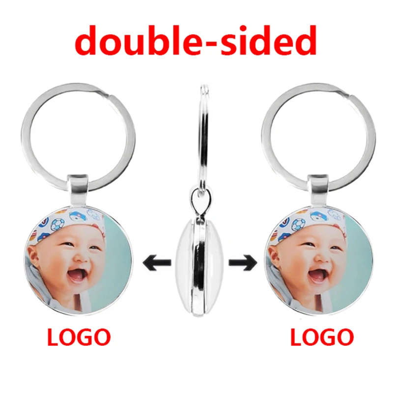 Doppelseitiger personalisierter Anhänger für Babys, individueller Schlüsselanhänger, Foto, Mutter, Vater, Großeltern, Eltern, lieben ein Geschenk für Familienmitglieder
