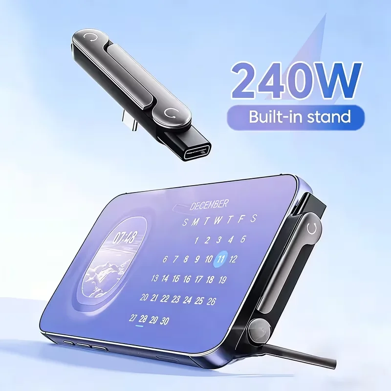 240W 타입 C 어댑터 고속 충전 90 ° 엘보 브래킷 어댑터 타입-C 남성-USB-C 여성 변환 컨버터 (아이폰 17, 16, 15, 삼성용)
