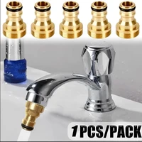 1PCS Universal Tap Kitchen Adapters Brass Faucet Tap Connector Mixer Hose Adaptor Basin Fitting Garden Watering Garden Tools 1