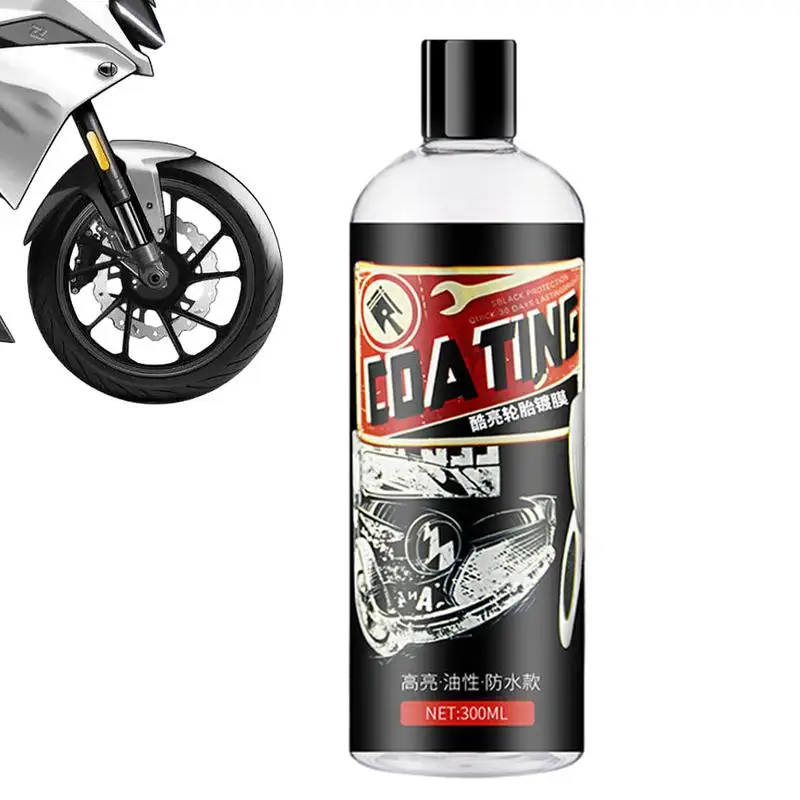 

300ml Tire Coating effective Coating Cleaner Long Lasting Auto Tire Shine Brightener Hydrophobic Auto Tyre Refurbishing Agent