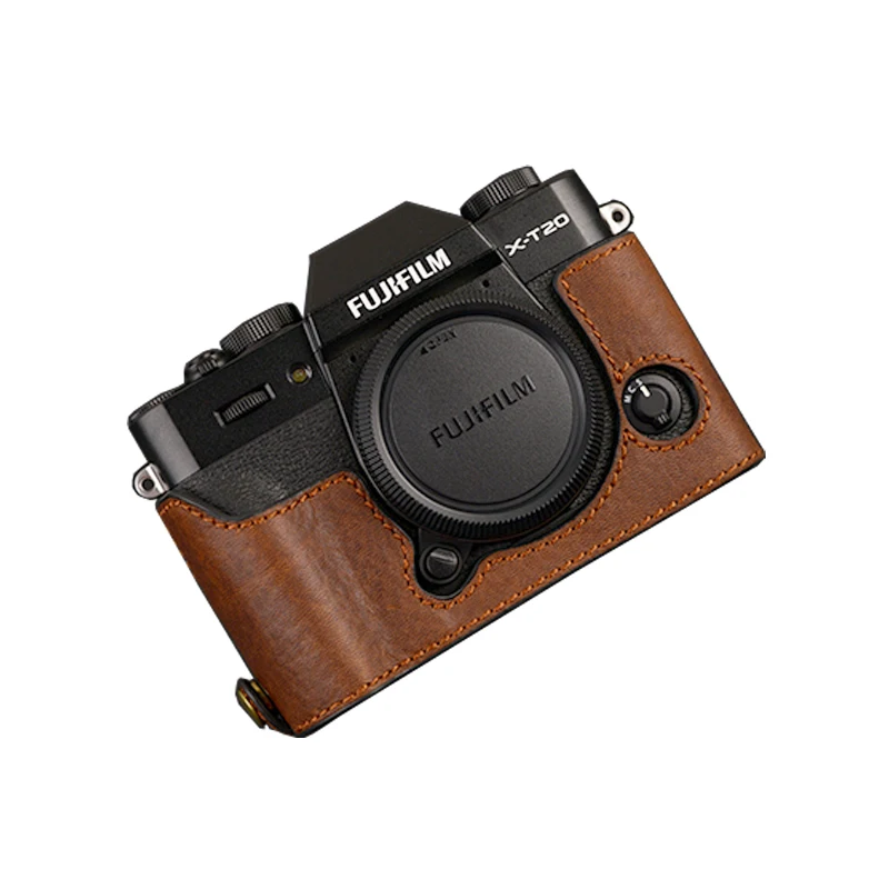 Per Fujifilm Xt10 Xt20 Fuji Xt20 Xt30 Custodia Per Fotocamera Fatta A Mano Custodia Vintage Custodia Per Fotocamera In Vera Pelle Mezza Carrozzeria