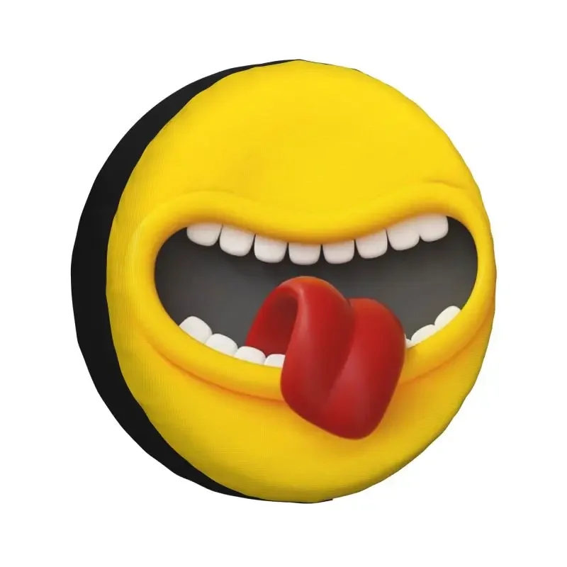 

Funny Teeth With Red Long Tongue Mouth Face Spare Tire Cover for Suzuki Mitsubish SUV RV Camper Car Wheel Protectors Accessories