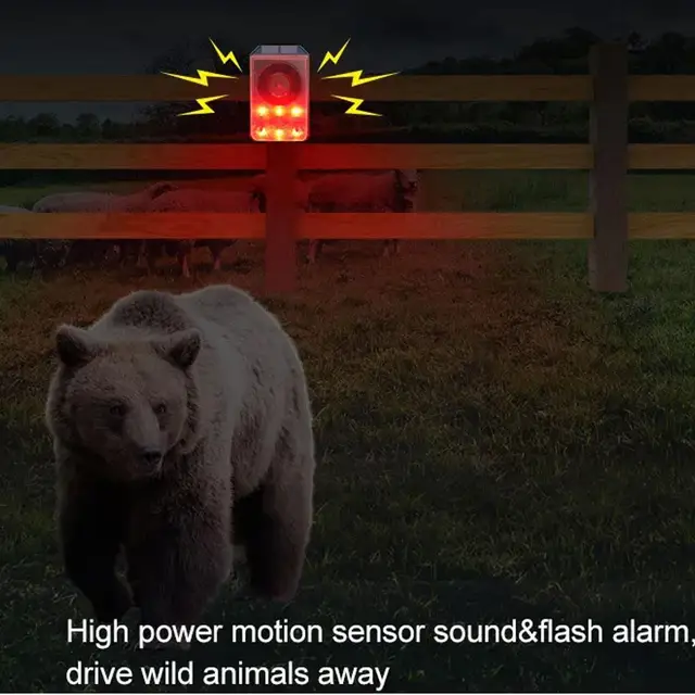Napenergia Riasztás Állati Visszataszító Vízálló Érzékelő Kültéri Kutya Ugatás Otthoni Lövések Riasztási Biztonsági Kert Sziréna I1D8 - Image 4