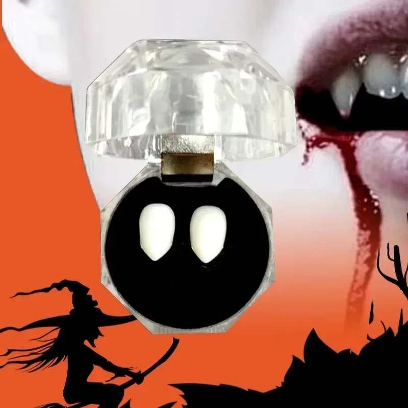 Spooky Halloween Vampire Teeth with Adhesive