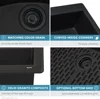 33 x 22 inch Drop-in Topmount Granite Composite Single Bowl Kitchen Sink Slope Bottom - Midnight Black - RVG1033BK 6