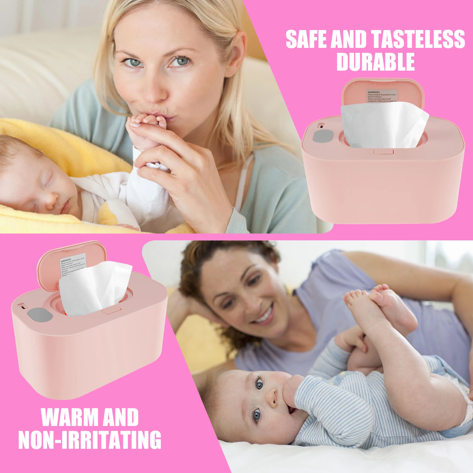 Baby Wipe Warmer com Display LED, Dispenser Toalha Molhada, Portable USB Charge, Guardanapo Caixa de Aquecimento, Casa e Uso do carro