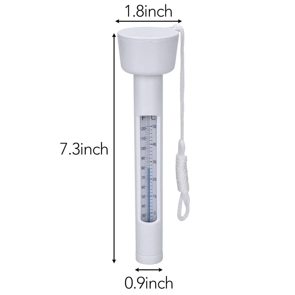 

Durable Floating Thermometer Swimming Pool Portable 0-50℃ 185mm Easy To Read Data Fountain Spa Pool Accessories