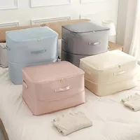 Space Saving Compression Storage Tote Bag Heavy Duty Multipurpose Rectangle Fabric Organizer for Comforters Clothes and Blankets 1