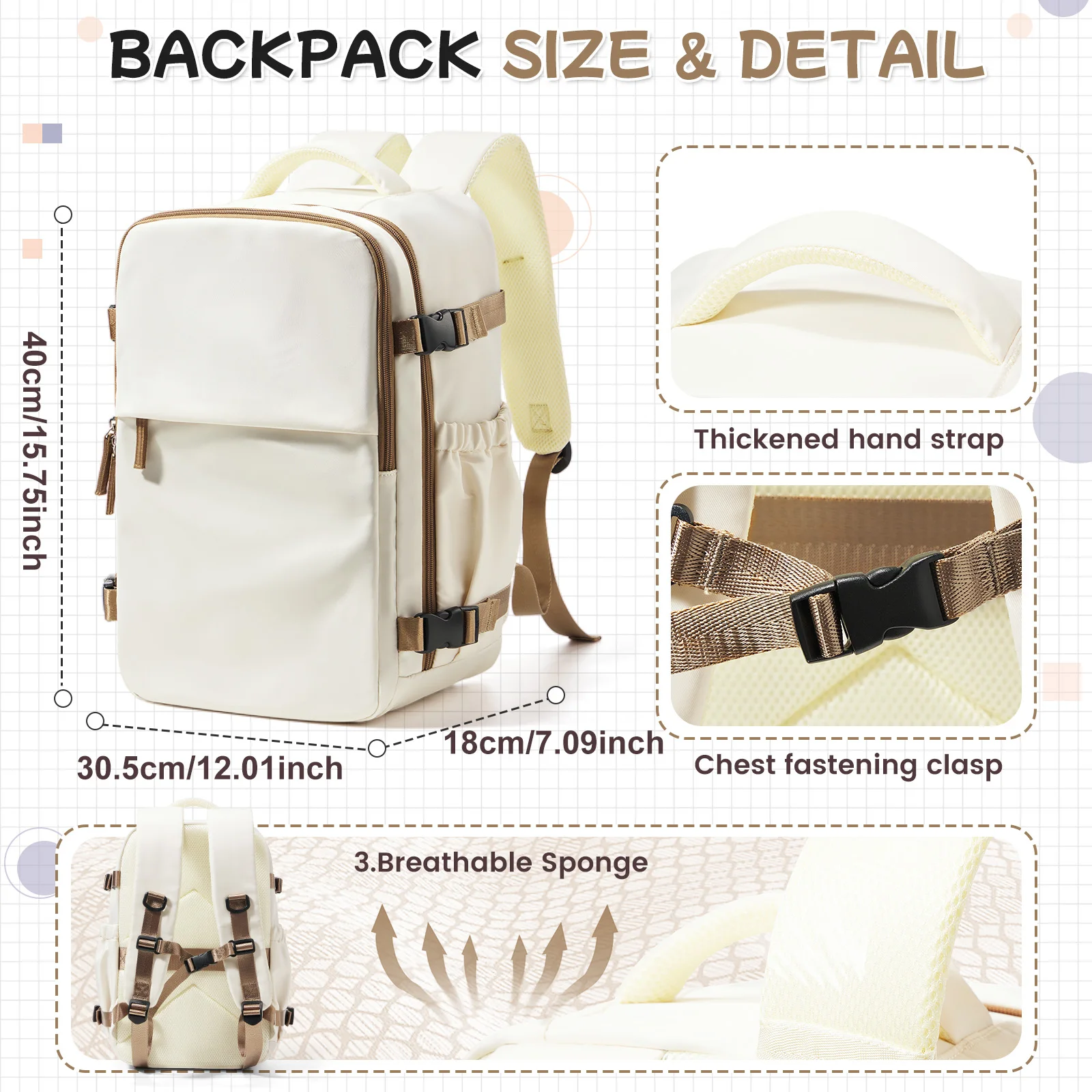 Cabin Airplane Travel Backpack 40x30x20, Hand Luggage Cabin Backpack Wizzair 40x30x20 Carry-Ons Men Women 15.6 inch Laptop Bags