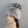 2025 Lady Warm Knitted 100% Genuine Rex Rabbit Fur Hats Russia Winter Quality Real Fur Hat Natural Warm Snow Rex Rabbit Fur Caps 4