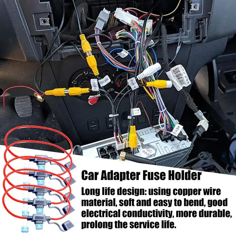 Inline Fuse Holder 5X Vehicle Fuse Holders Heavy Duty Wire Holder With Cover For Automotive Marine 11.8 Inches Long