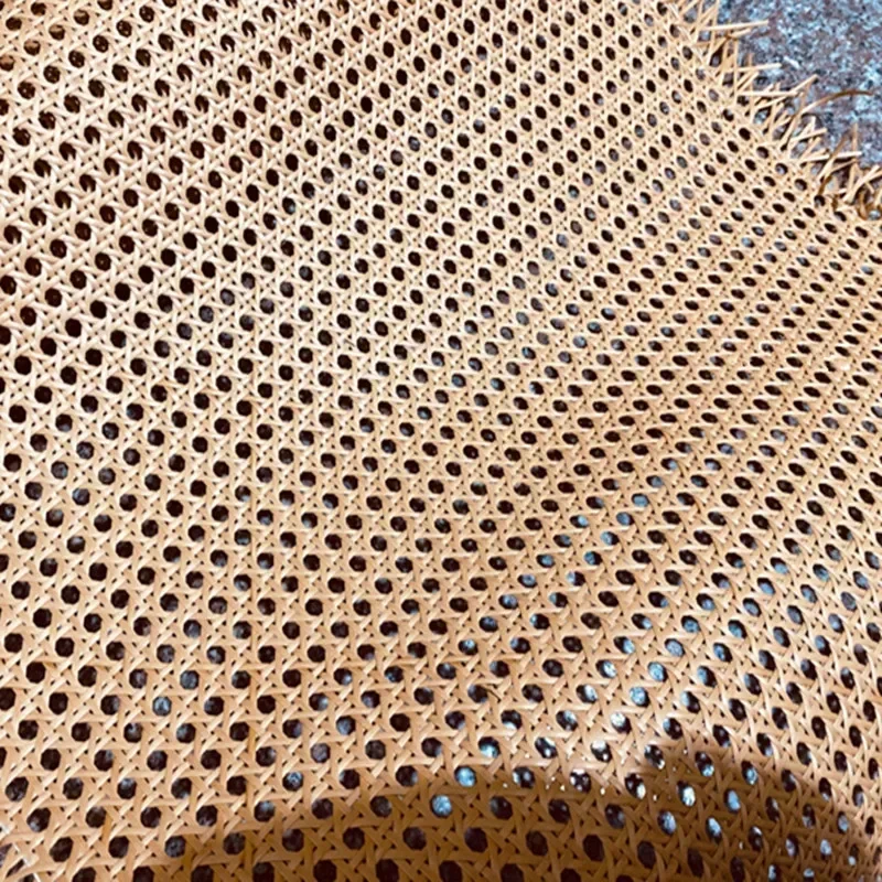Rattan Cane Weaving Material Rattan Weaving Material 20-700CM Long 40-55CM Wide Plastics Cane Webbing Real PE Decoration Rattan Roll Wall Decor Furniture Repair Material Home Tools