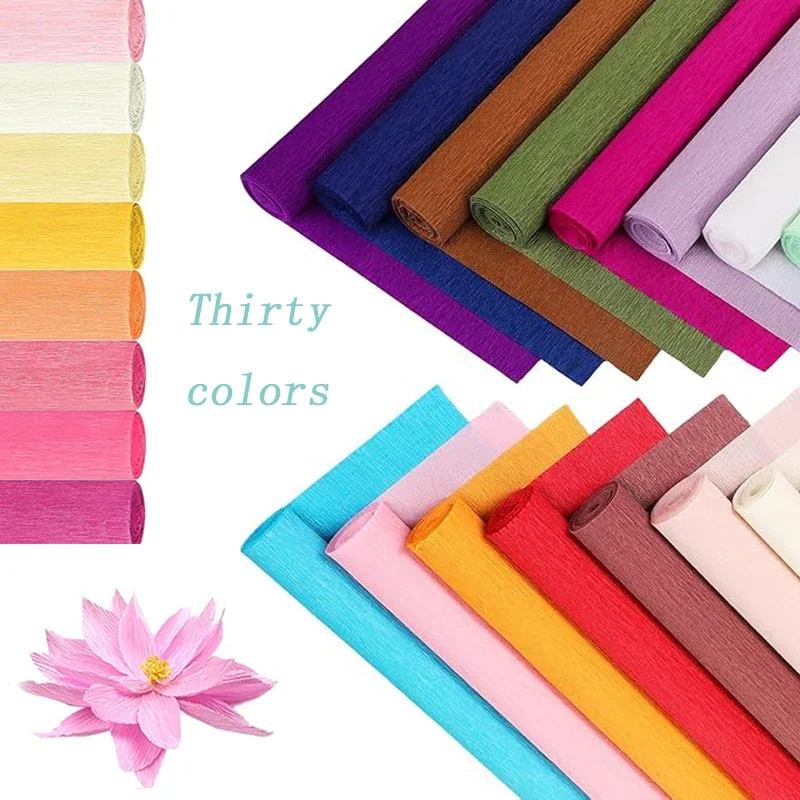 Colored Crepe Paper Roll for DIY Crafts and Gift Wrapping (50x250cm)