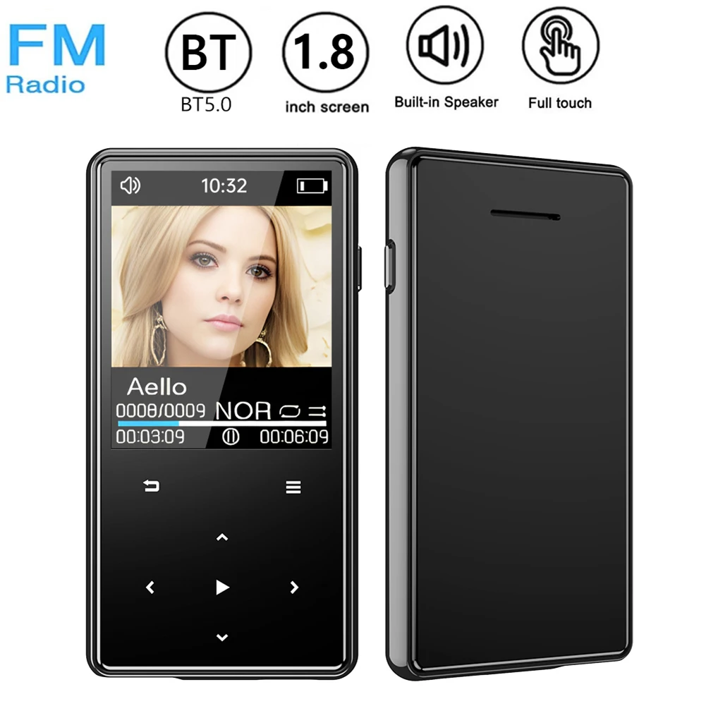 л ũ Bluetooth-Compatible5.0 ޴  ÷̾, ü ķ  FM  , MP3 MP4 ÷̾, 8 GB, 16 GB, 32GB