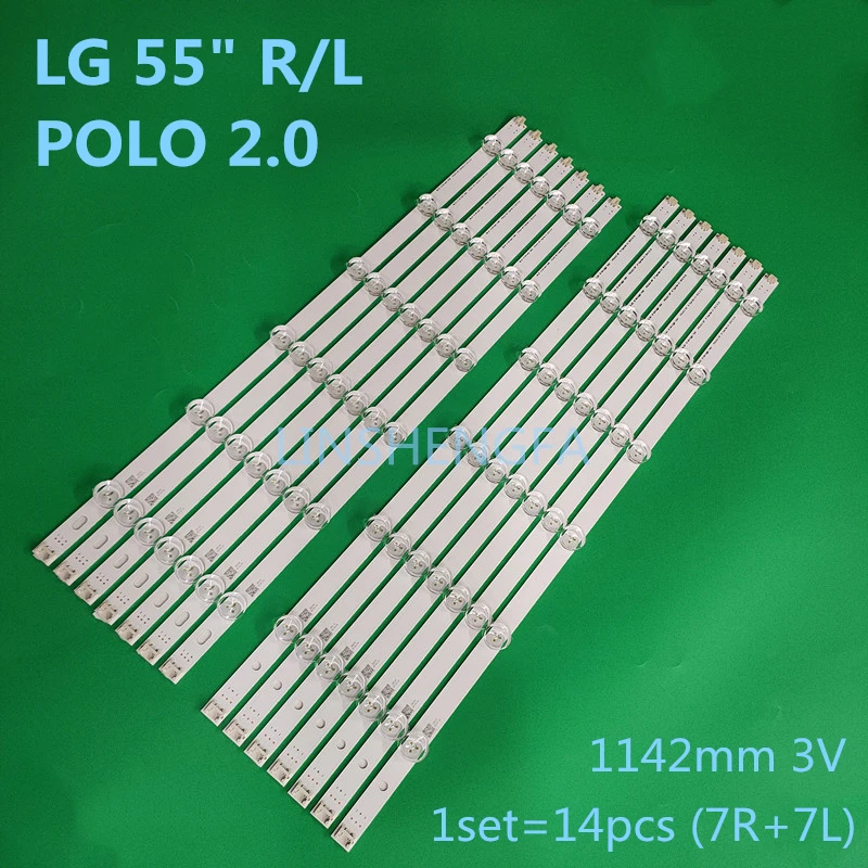 

42pcs/3Lot 55LN5400 55LN5200 55la620v 55LN549C LED Backlight Lamp strip 12led For LG 55" TV POLA2.0 55 Innotek POLA 2.0 55 7R/7L