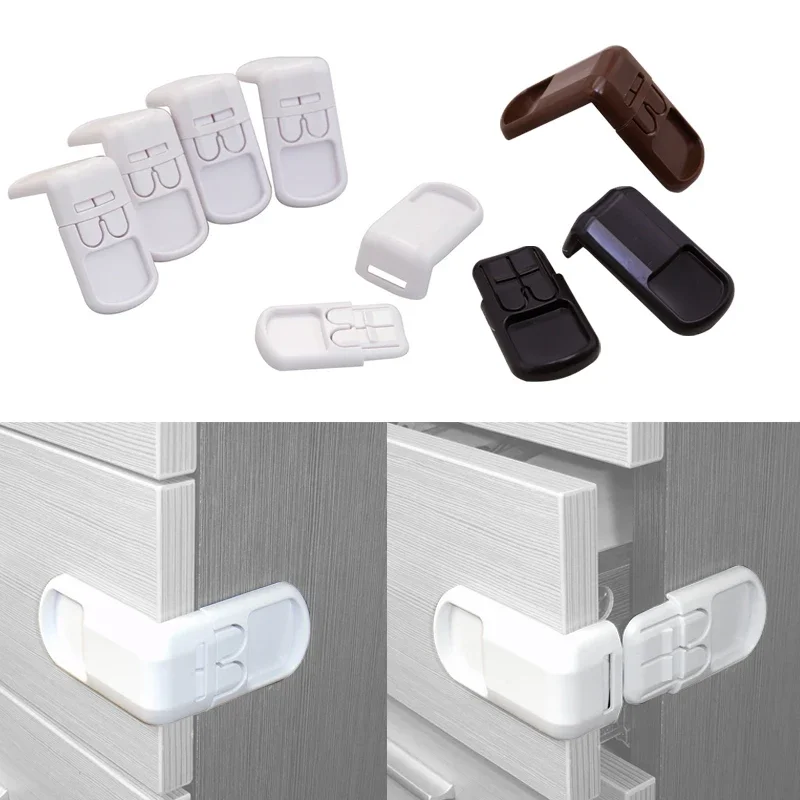 Plastic Baby Safety Protection From Children In Cabinets Boxes Lock Drawer Door Security Product 5Pcs/Lot