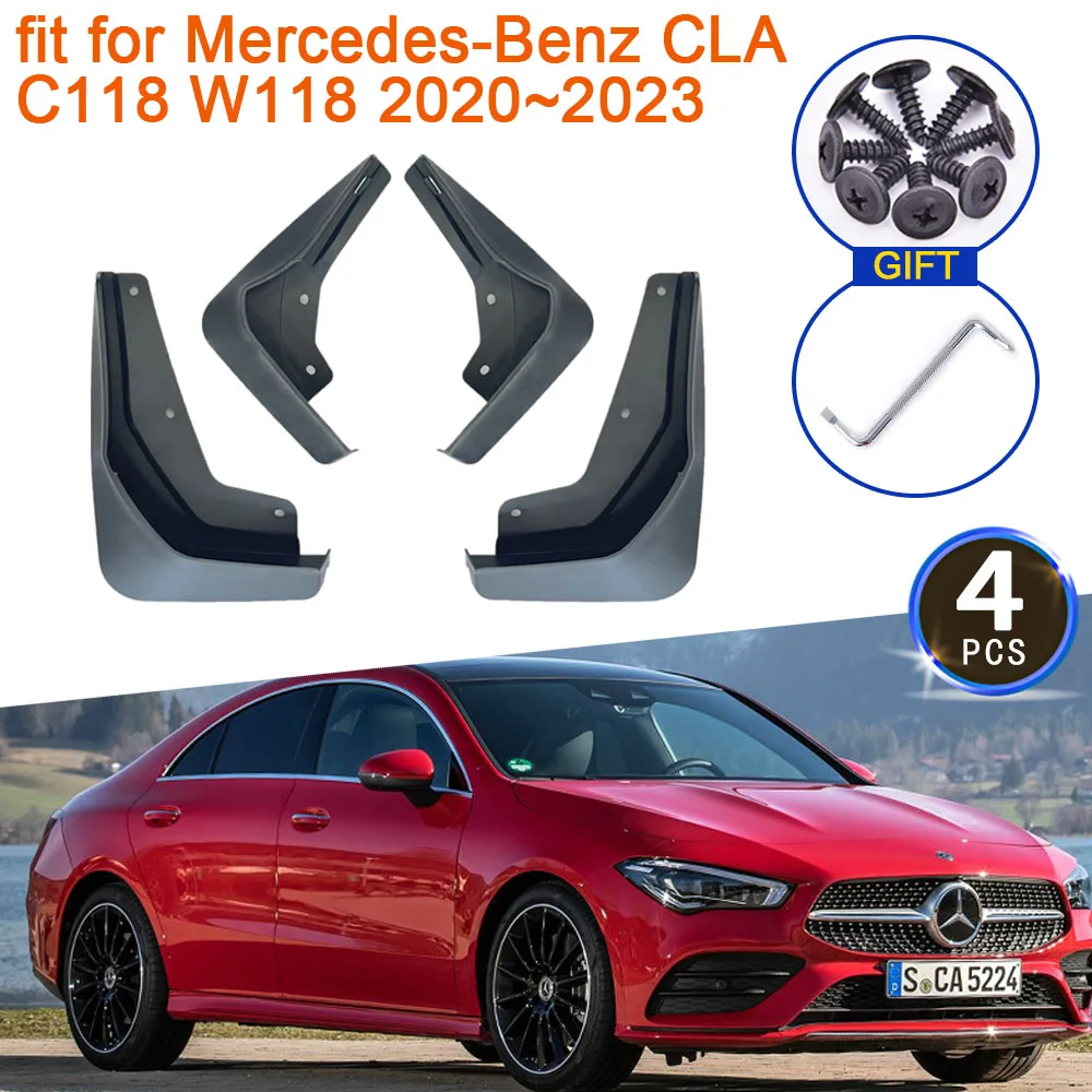 

For Mercedes Benz CLA C118 W118 2020 2021 2022 2023 MudFlap Mudguards Splash Guards Fender Flare Front Rear Wheel Accessories