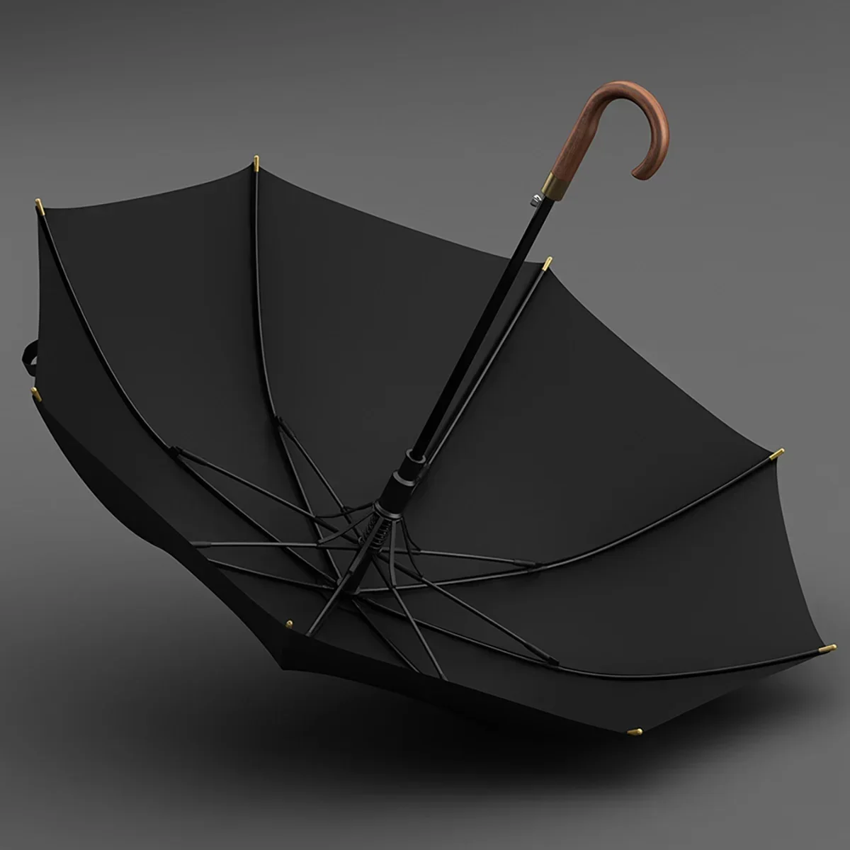 OLYCAT Wooden Long Umbrella Men Business Vintage Big Golf Umbrellas Wind Resistant Simple Outdoor Travel Umbrella Rain Women wind resistant umbrella,windproof umbrella