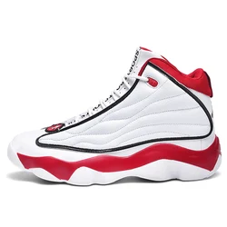 Men's Trendy Casual Outdoor Sports Basketball Shoes with Soft, Comfortable, and Durable Anti-Skid Outsole - 45 (AJ13-WR)