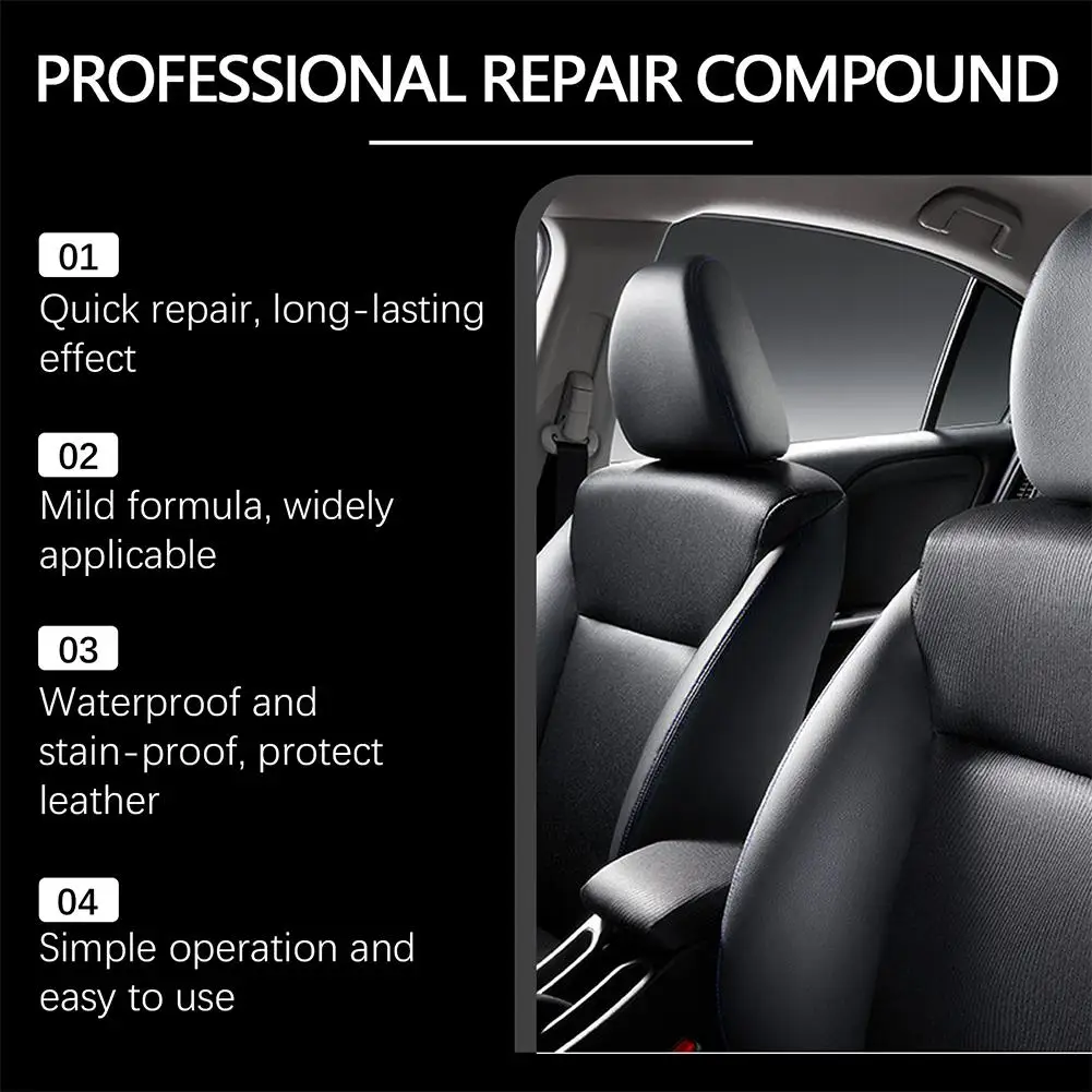 Car Leather Seat Repair Kit Auto Seat Sofa Coats Holes Scratch Cracks Restoration Cream Furniture Sofa Repair Maintenance