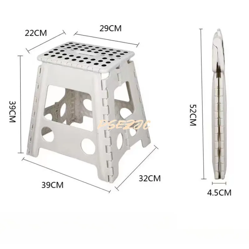 Household Outdoor Plastic Folding Stool Thickened Portable Plastic Stool Furniture