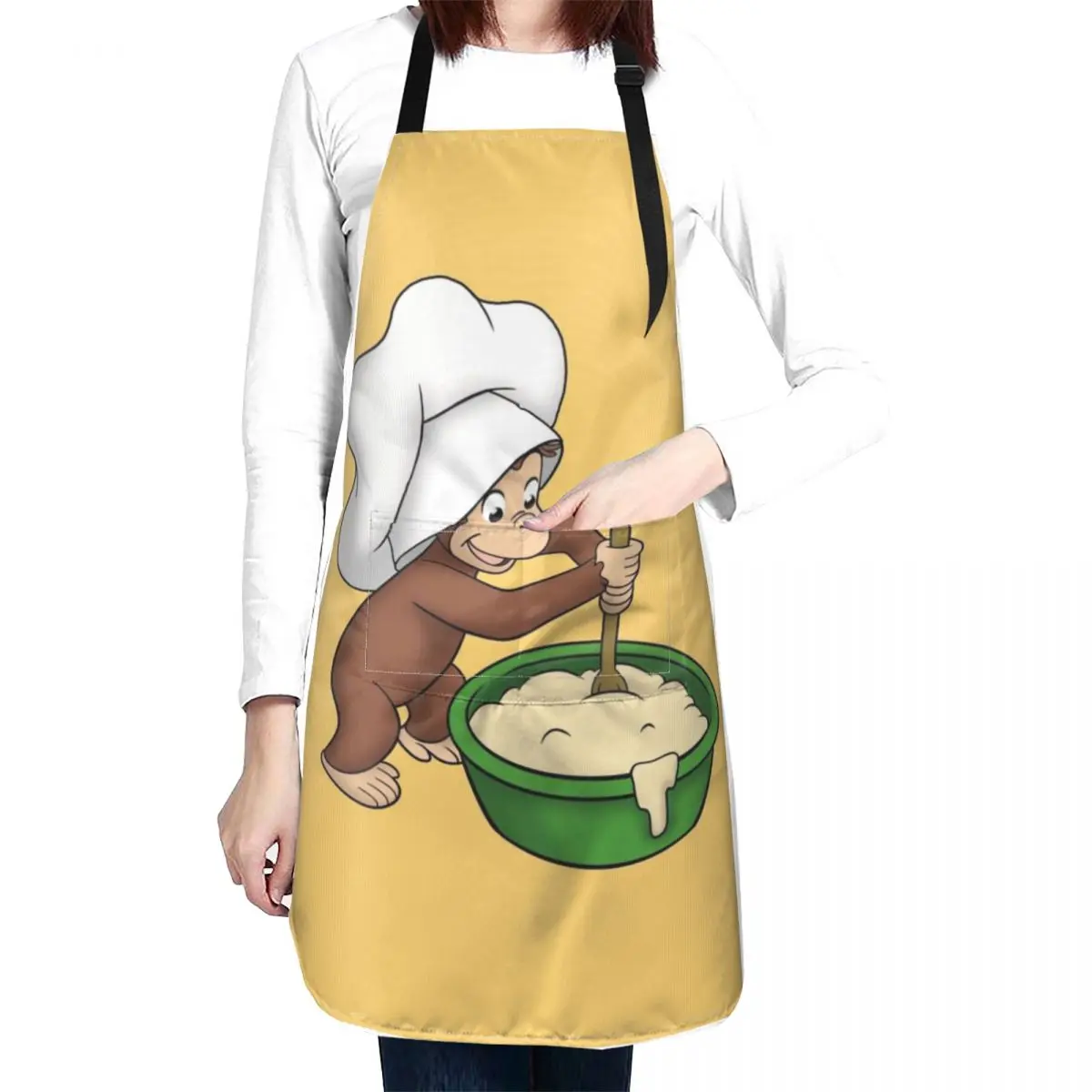 

Curious George baking a cake Apron Home Utensils waiter apron christmas apron