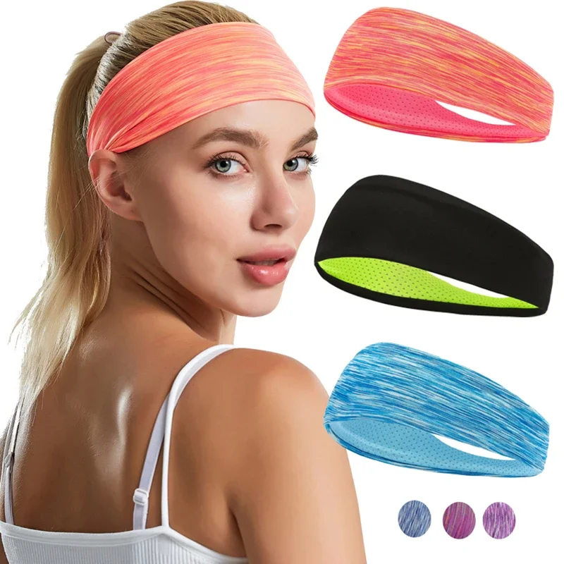 Unisex-Sport-Stirnband aus elastischem Nylon- und Fasergewebe.