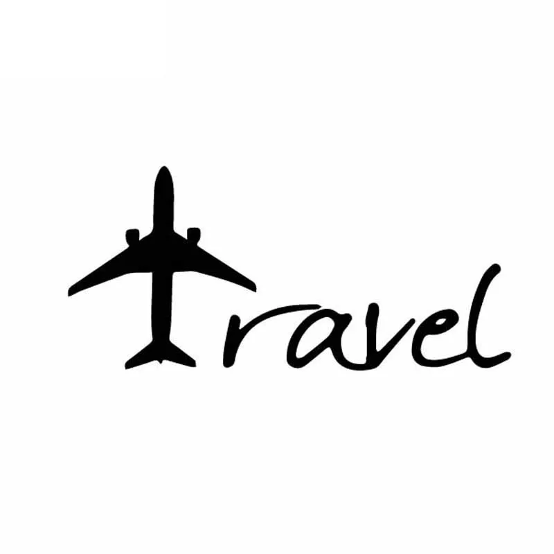 

Creative Travel Airplane Passenger Plane Decals Car Window Decoration Personality Pvc Waterproof Decals Black/white, 15cm*7cm