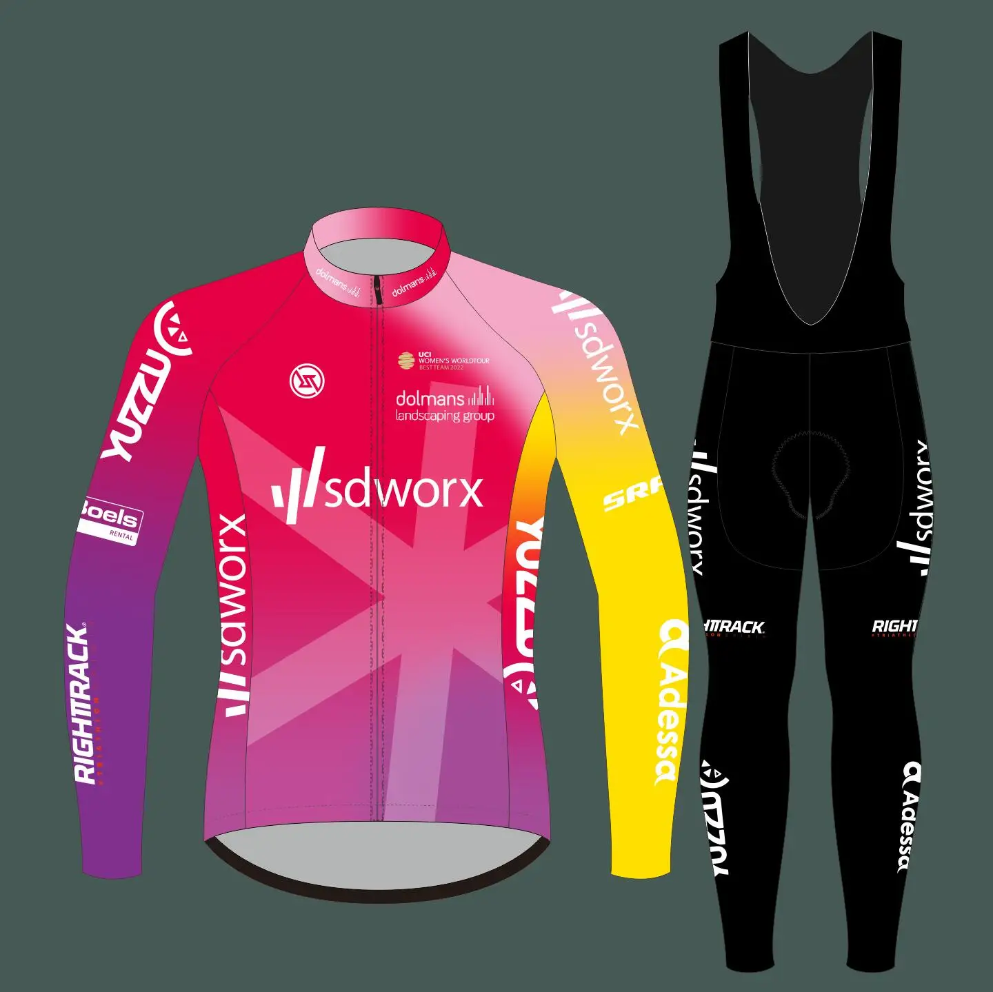 RT SDWORX Cycling Jerseys Spring Autumn Winter Long Sleeve Suit Colorful Cycl Clothing Outdoor Road Bike Apparel