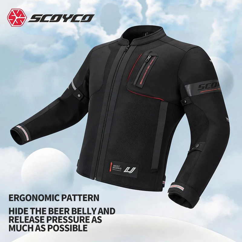 SCOYCO 오토바이 재킷 바지 다기능 전환 가능 백팩 재킷 남성 여름 통기성 경량 CE 안티폴 재킷