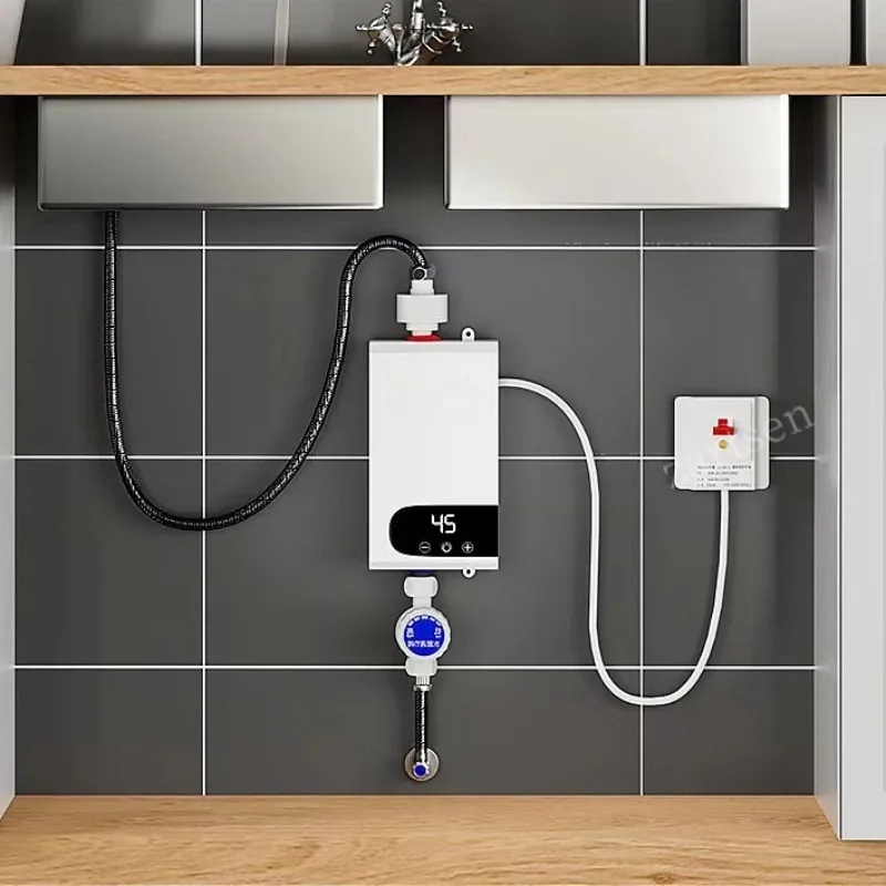 5500W Newest Water Heater Instant Water Heater Tankless Instantaneous Faucet Tap Kitchen Hot Water Crane LED Digital 1