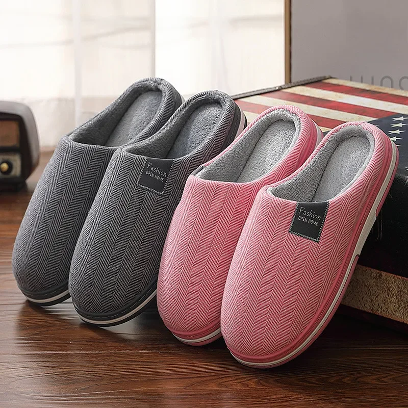 Big Size Men and Women Non-Slip Slippers for Winter